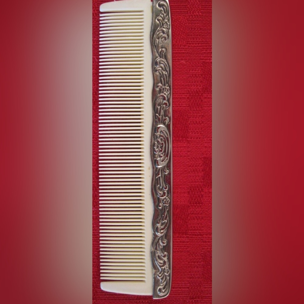 Vintage silver plated brush new with tag